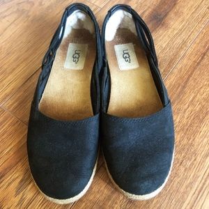 UGG black tippie espadrille flats size 7